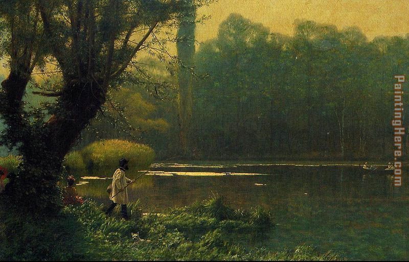 Summer Afternoon on a Lake painting - Jean-Leon Gerome Summer Afternoon on a Lake art painting